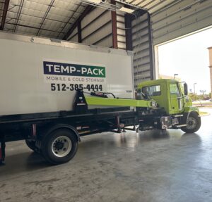 temp-pack mobile storage lifting and truck delivery system